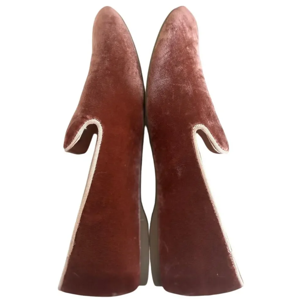 Birdies Starling Pink Velvet Slip On Loafer